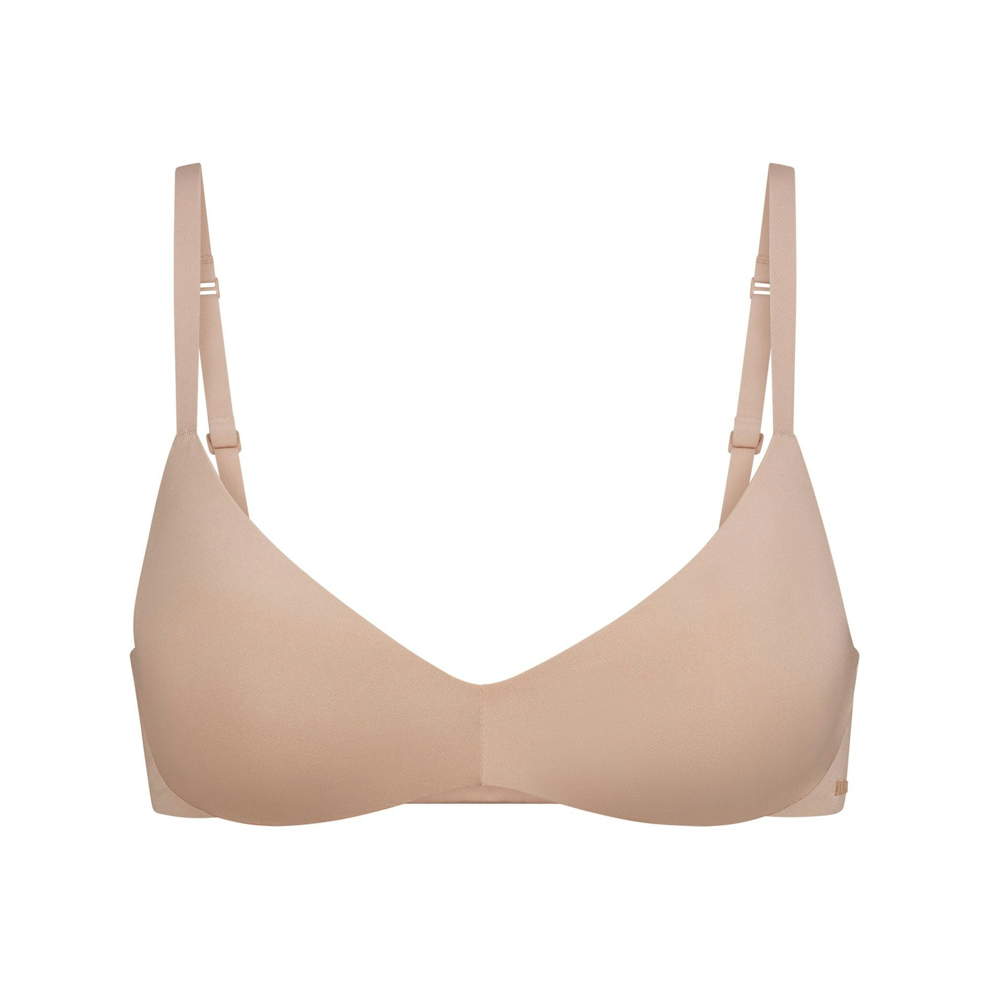 WIRELESS FORM PUSH-UP PLUNGE BRA | MICA (DEMI BRAS) LAYS FLAT ON A WHITE BACKGROUND | FLT