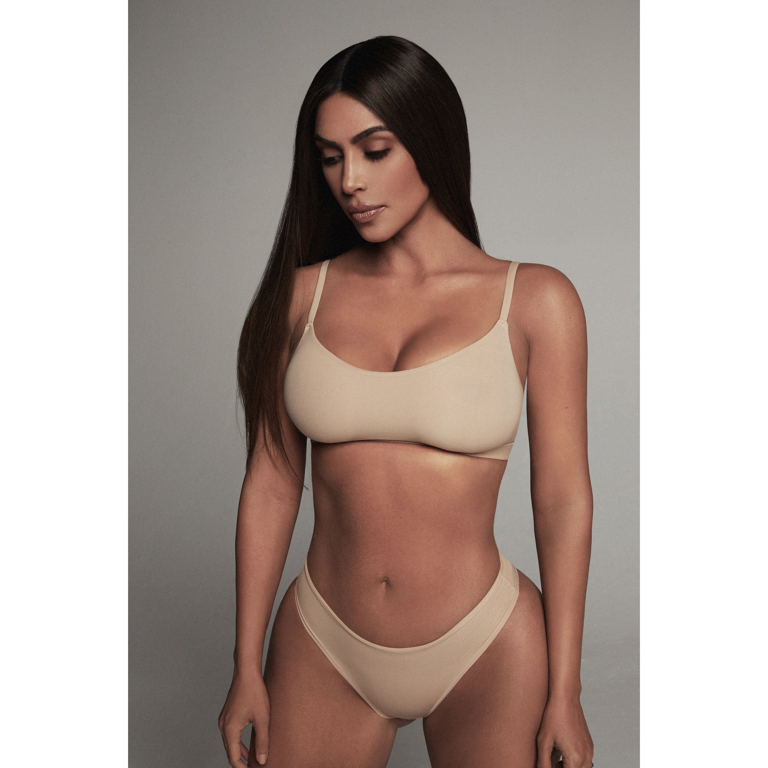 下着・アンダーウェア Skims Scoop Bralette Size M COTTON RIB SKIMPY SCOOP BRALETTE | MARBLE