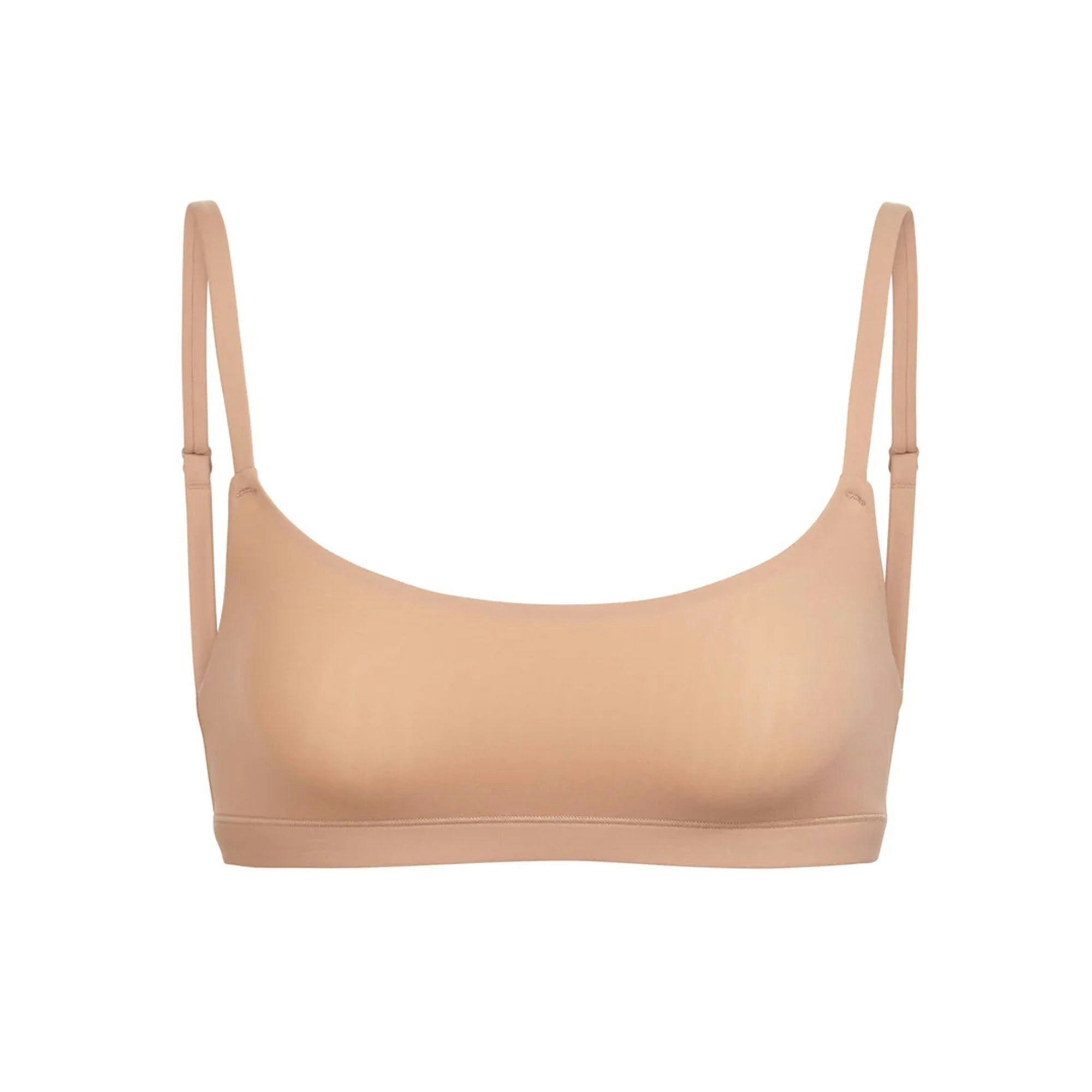 FITS EVERYBODY SCOOP BRALETTE | OCHRE (SCOOP BRALETTES) LAYS FLAT ON A WHITE BACKGROUND | FLT