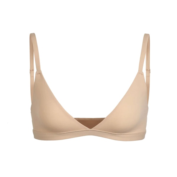 FITS EVERYBODY TRIANGLE BRALETTE | CLAY (TRIANGLE BRALETTES) LAYS FLAT ON A WHITE BACKGROUND | FLT