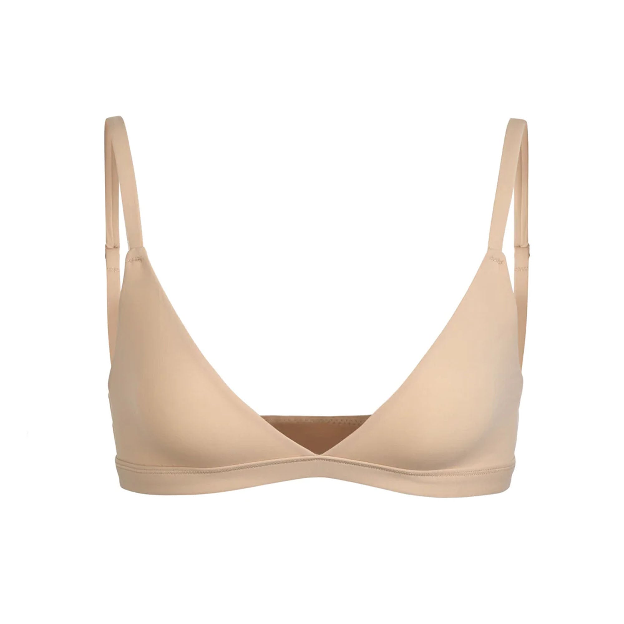 FITS EVERYBODY TRIANGLE BRALETTE | CLAY (TRIANGLE BRALETTES) LAYS FLAT ON A WHITE BACKGROUND