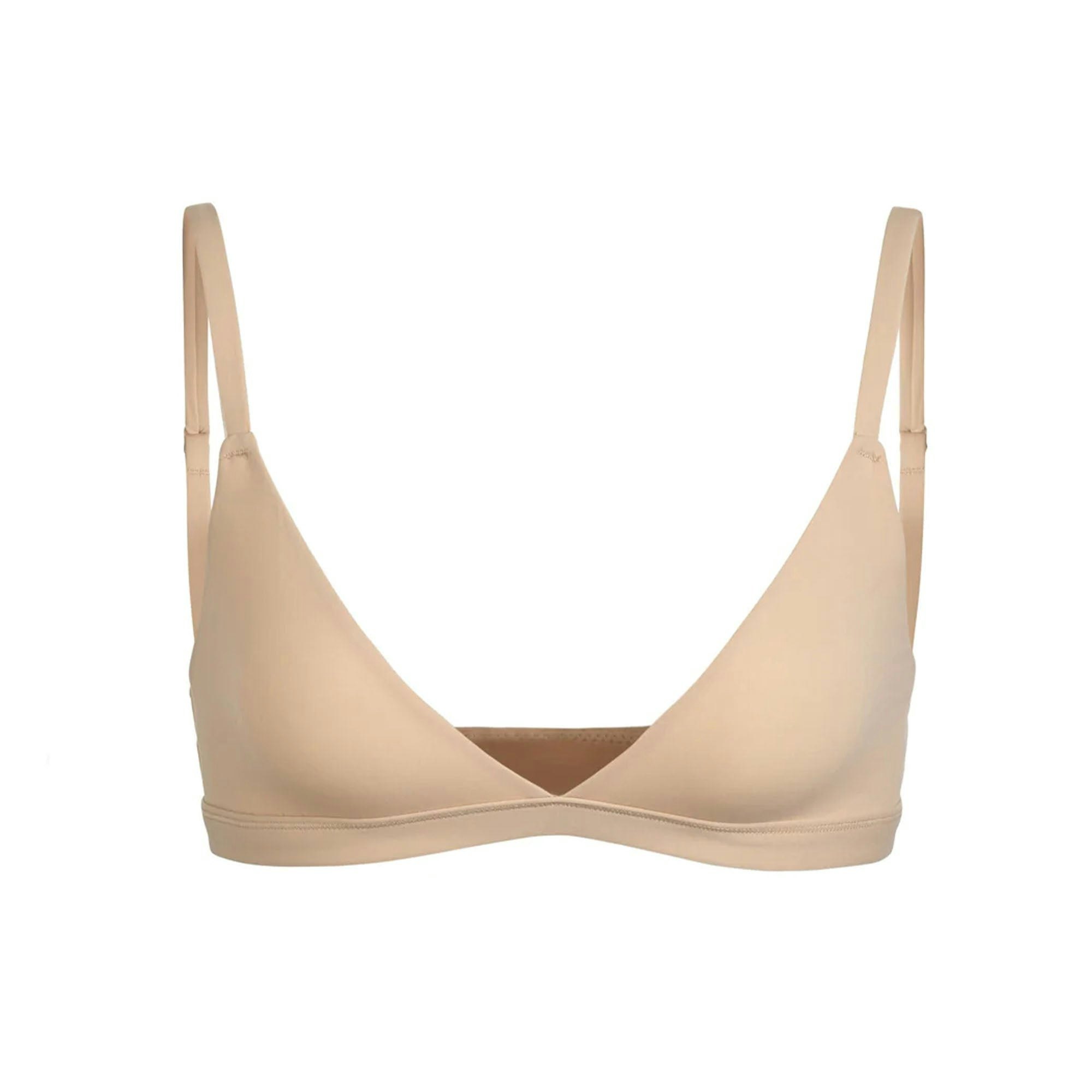FITS EVERYBODY TRIANGLE BRALETTE | CLAY (TRIANGLE BRALETTES) LAYS FLAT ON A WHITE BACKGROUND | FLT