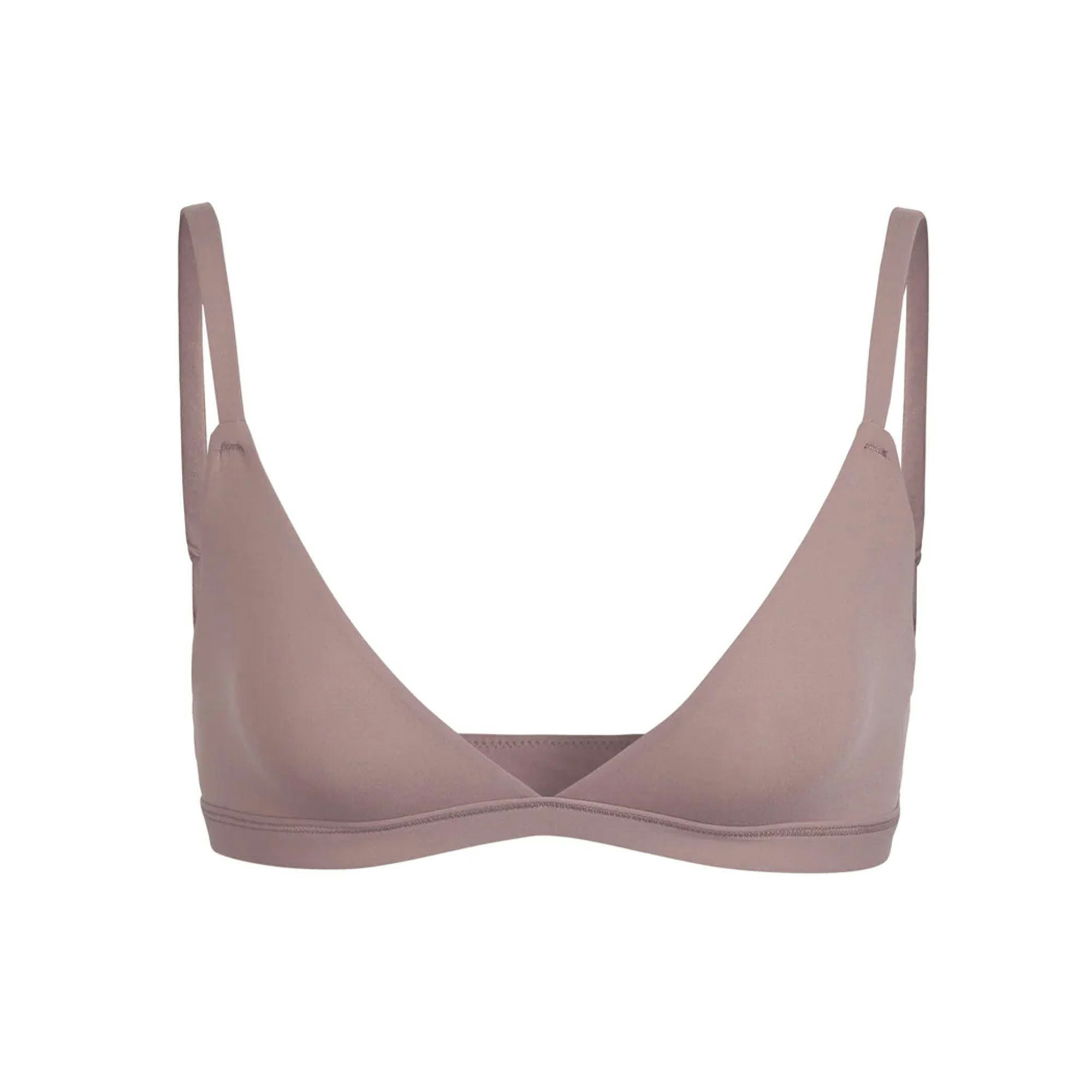 FITS EVERYBODY TRIANGLE BRALETTE | UMBER (TRIANGLE BRALETTES) LAYS FLAT ON A WHITE BACKGROUND | FLT