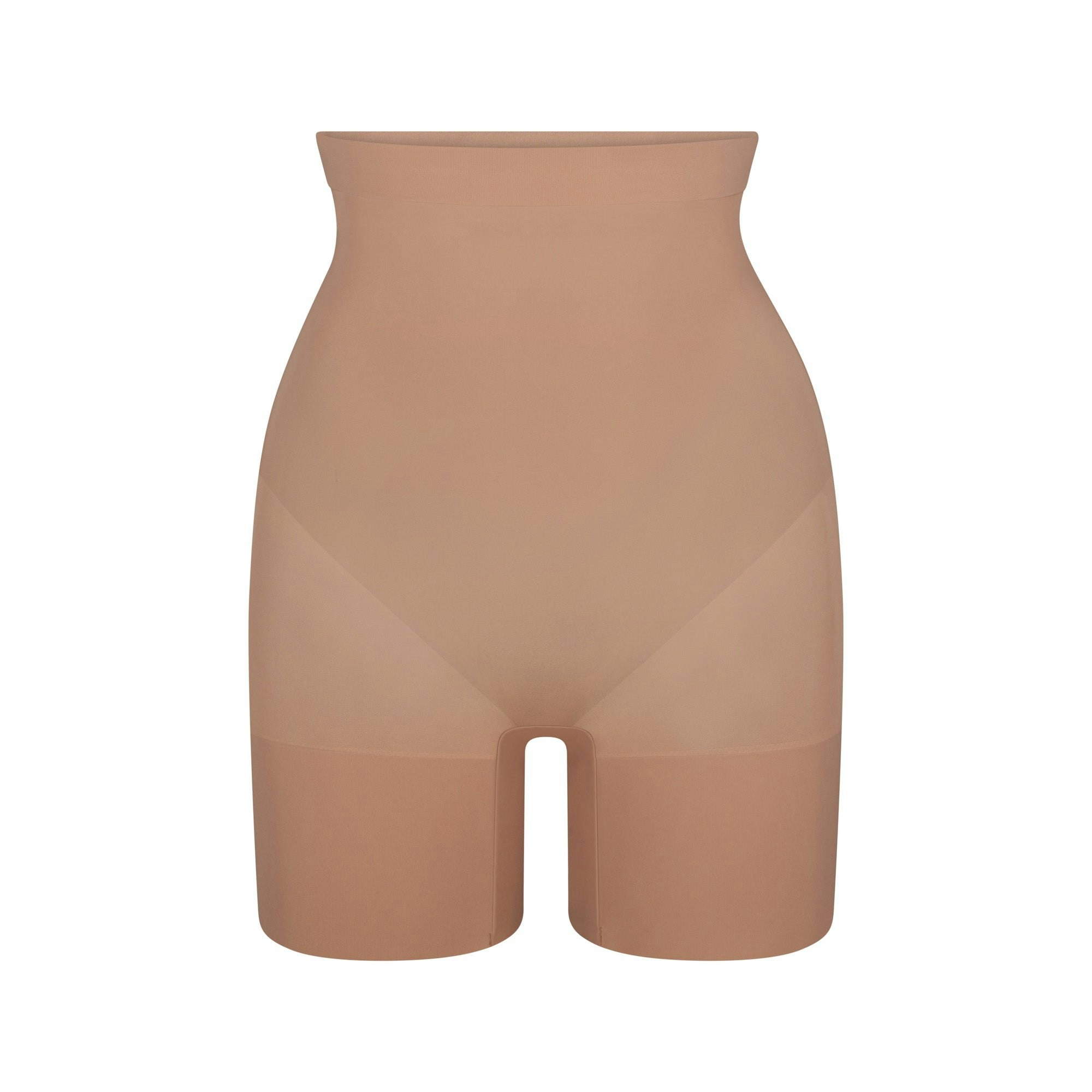 EVERYDAY SCULPT HIGH-WAISTED MID THIGH SHORT | SIENNA (SHAPEWEAR SHORTS, SHAPEWEAR) LAYS FLAT ON A WHITE BACKGROUND | FLT
