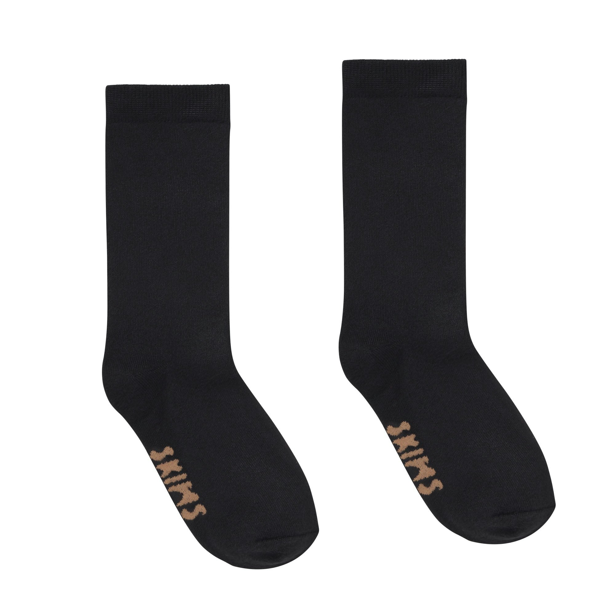 EVERYDAY CREW SOCK | ONYX (CREW SOCKS) LAYS FLAT ON A WHITE BACKGROUND | FLT