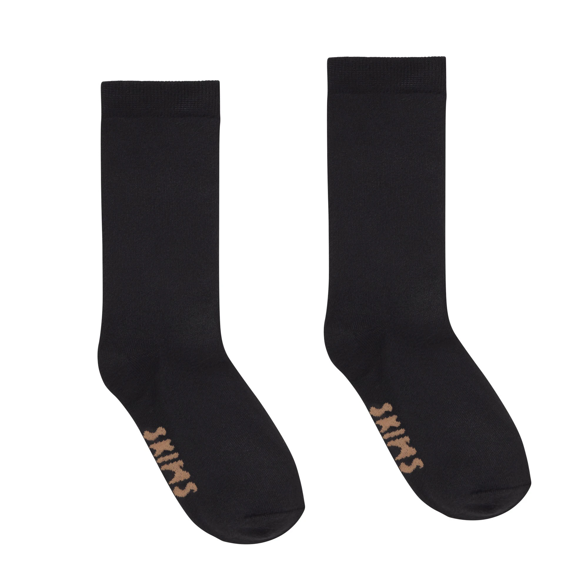 EVERYDAY CREW SOCK | ONYX (CREW SOCKS) LAYS FLAT ON A WHITE BACKGROUND | FLT