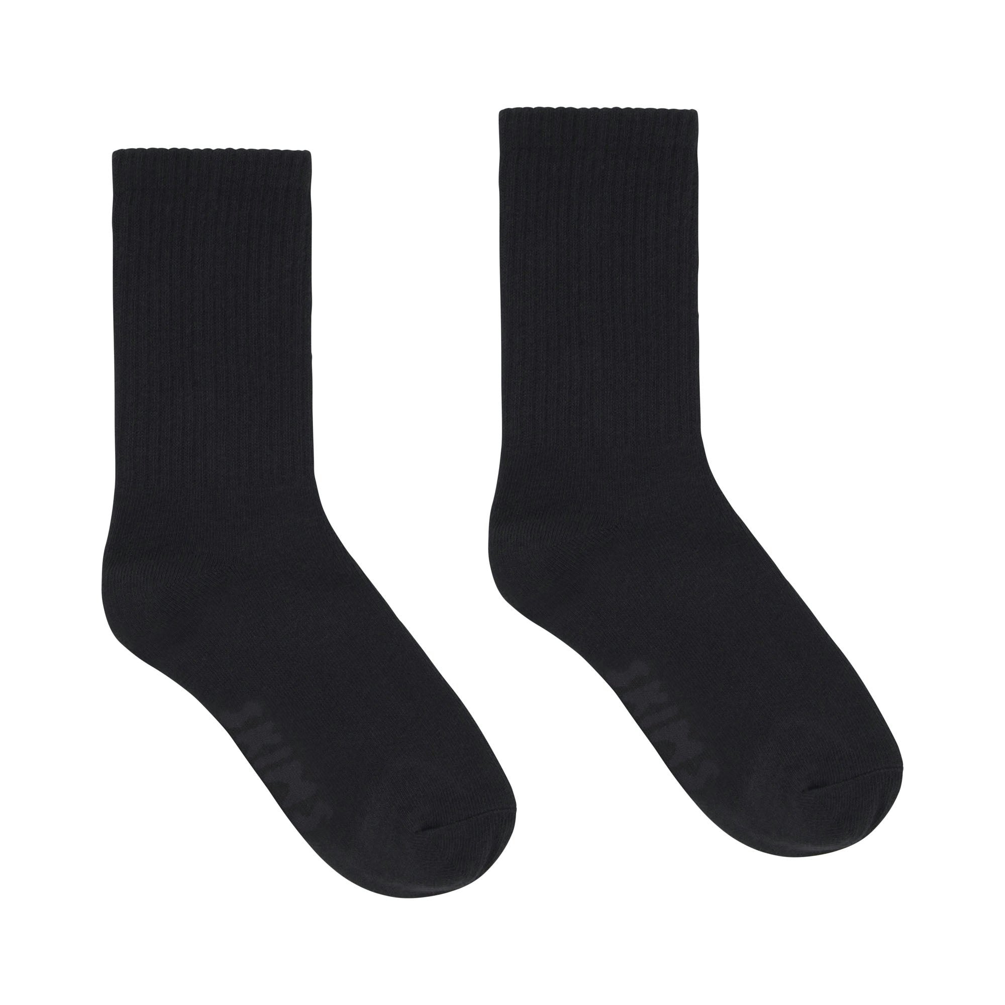 SPORT CREW SOCK | SOOT (CREW SOCKS) LAYS FLAT ON A WHITE BACKGROUND | FLT