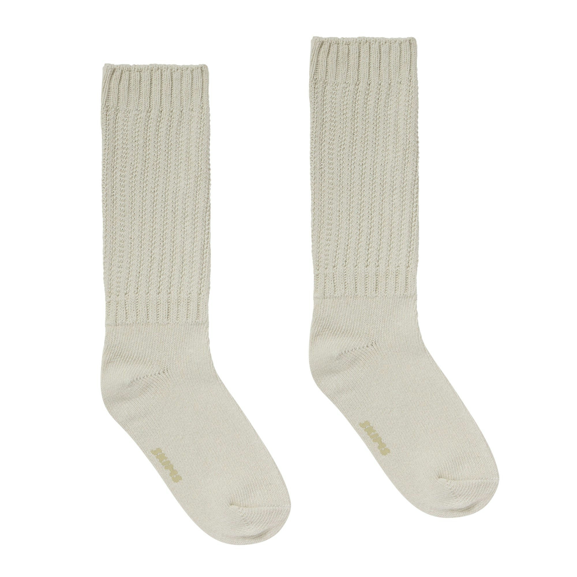 SLOUCH SOCK | BONE (SLOUCH SOCKS) LAYS FLAT ON A WHITE BACKGROUND | FLT