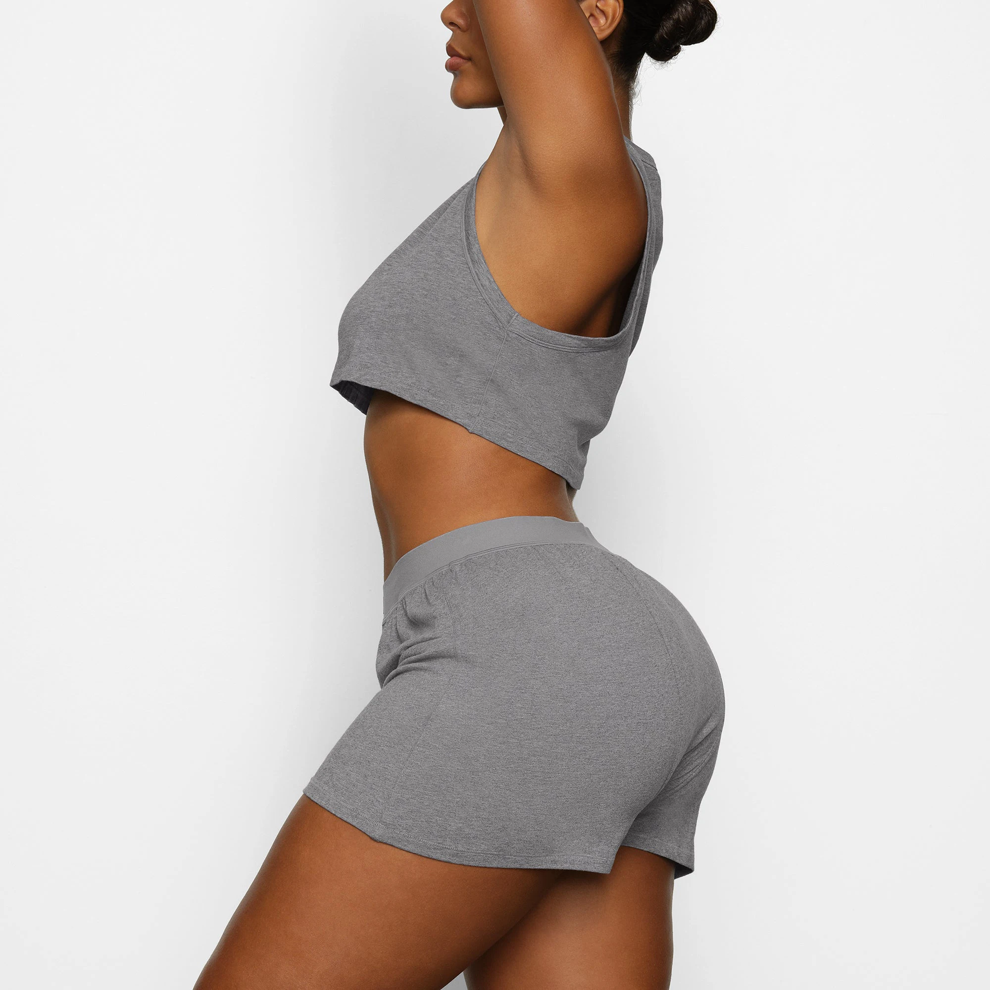 BOYFRIEND LOOSE BOXER WORN BY A MODEL IN SIDE VIEW