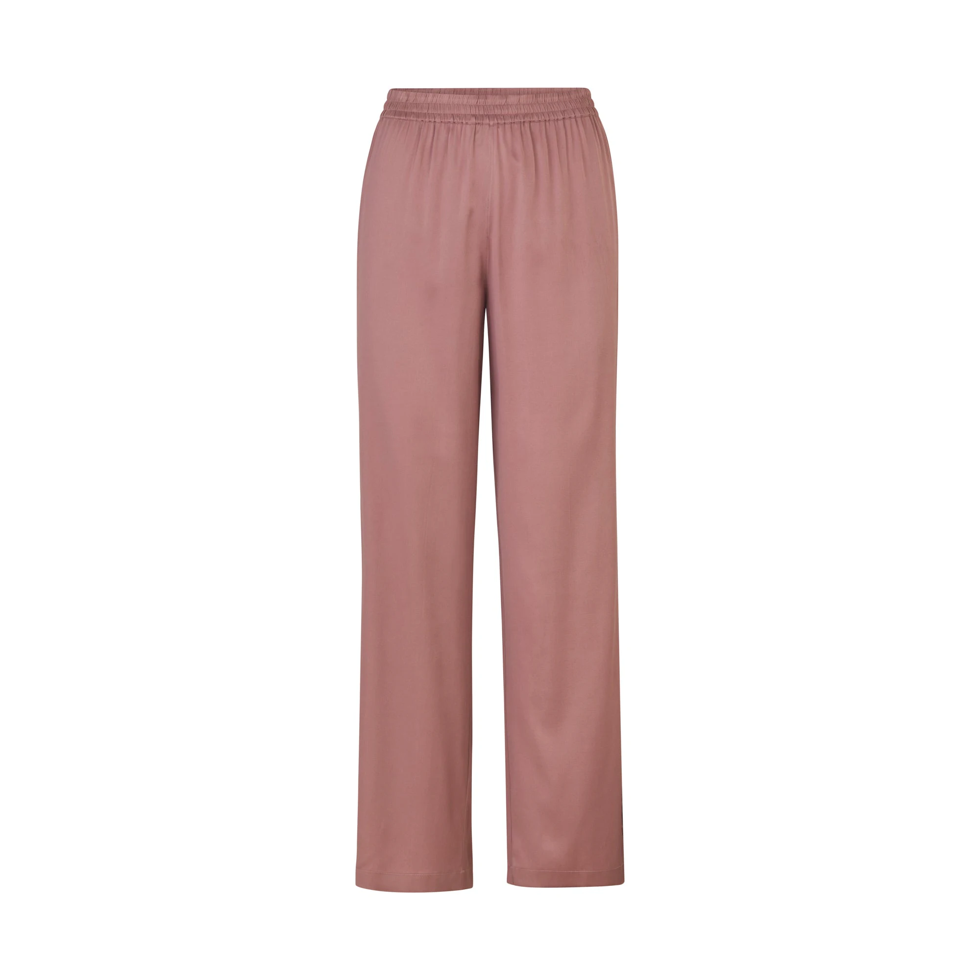SILK SLEEP PANT | ROSE LAYS FLAT ON A WHITE BACKGROUND