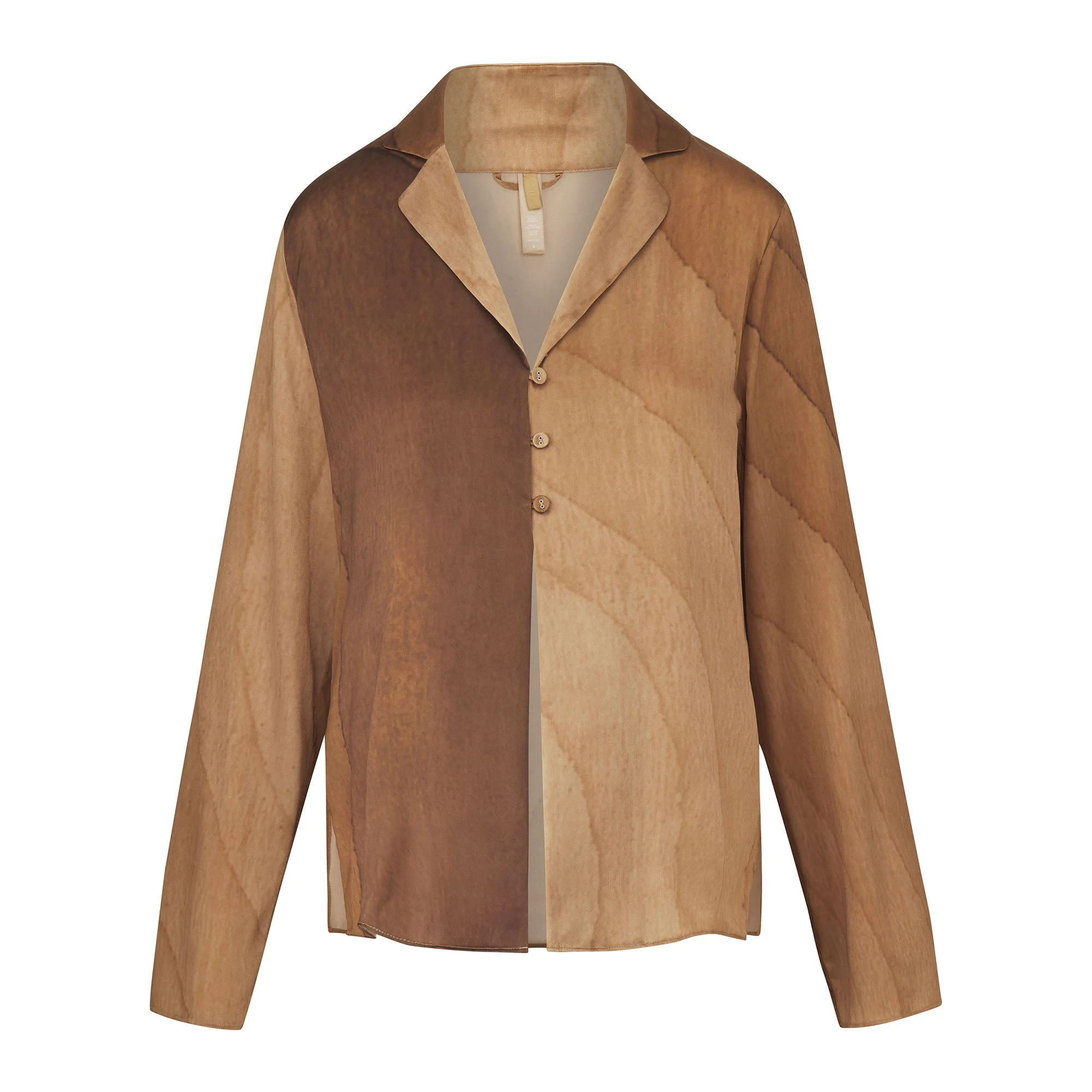 SILK OPEN NECKLINE SLEEP TOP ON A WHITE BACKGROUND