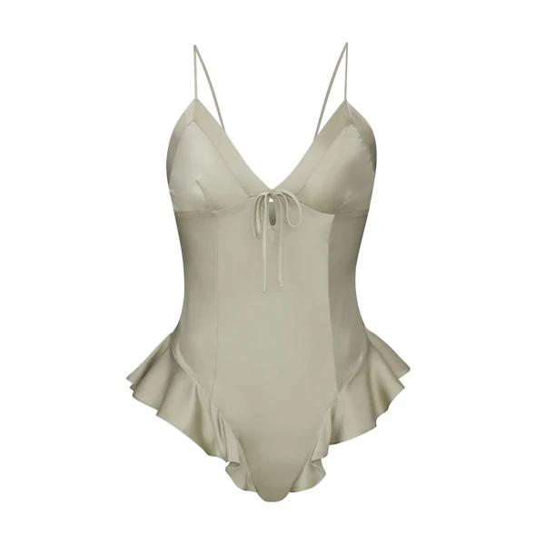 SILK TEDDY LAYS FLAT ON A WHITE BACKGROUND