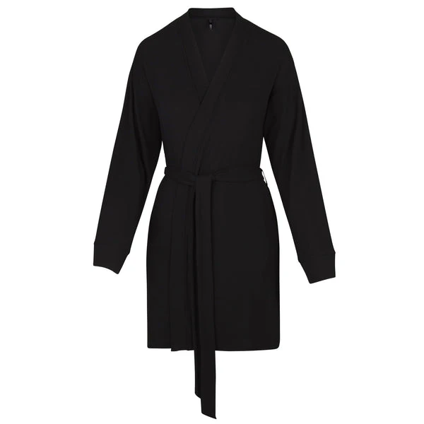 SOFT LOUNGE LONG SLEEVE DRESS | ONYX | SKIMS SOFT LOUNGE LONG SLEEVE DRESS | ONYX | SKIMS