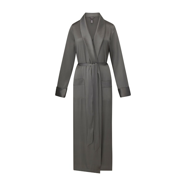 SILK SLEEP ROBE ON A WHITE BACKGROUND
