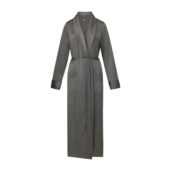 SILK SLEEP ROBE ON A WHITE BACKGROUND