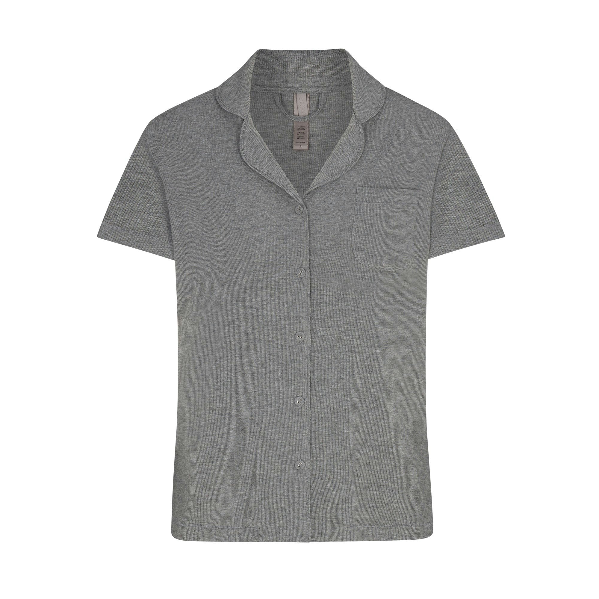 SOFT LOUNGE SHORT SLEEP SET LAYS FLAT ON A WHITE BACKGROUND | FLT