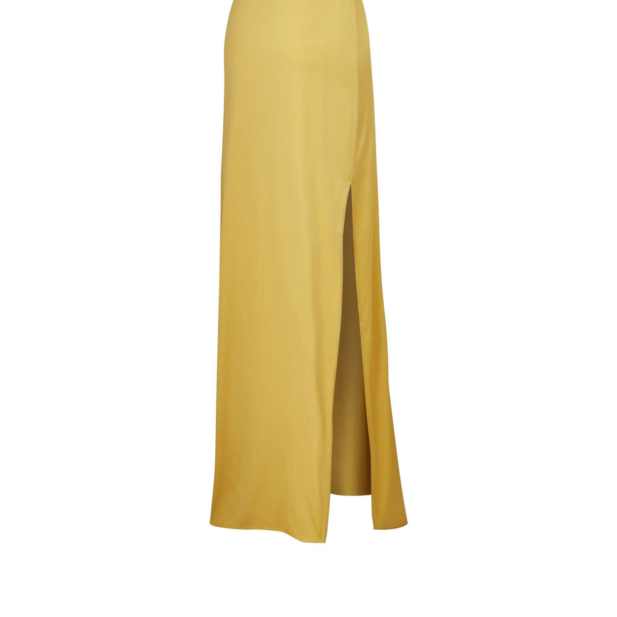 SLIT DETAIL ON THE SILK LONG SLEEP SLIP