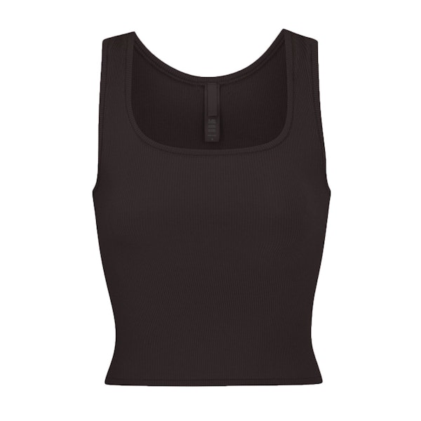 SOFT LOUNGE TANK | ONYX (TANKS, TOPS) LAYS FLAT ON A WHITE BACKGROUND | FLT