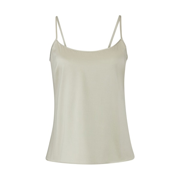 SILK SLEEP TANK ON A WHITE BACKGROUND
