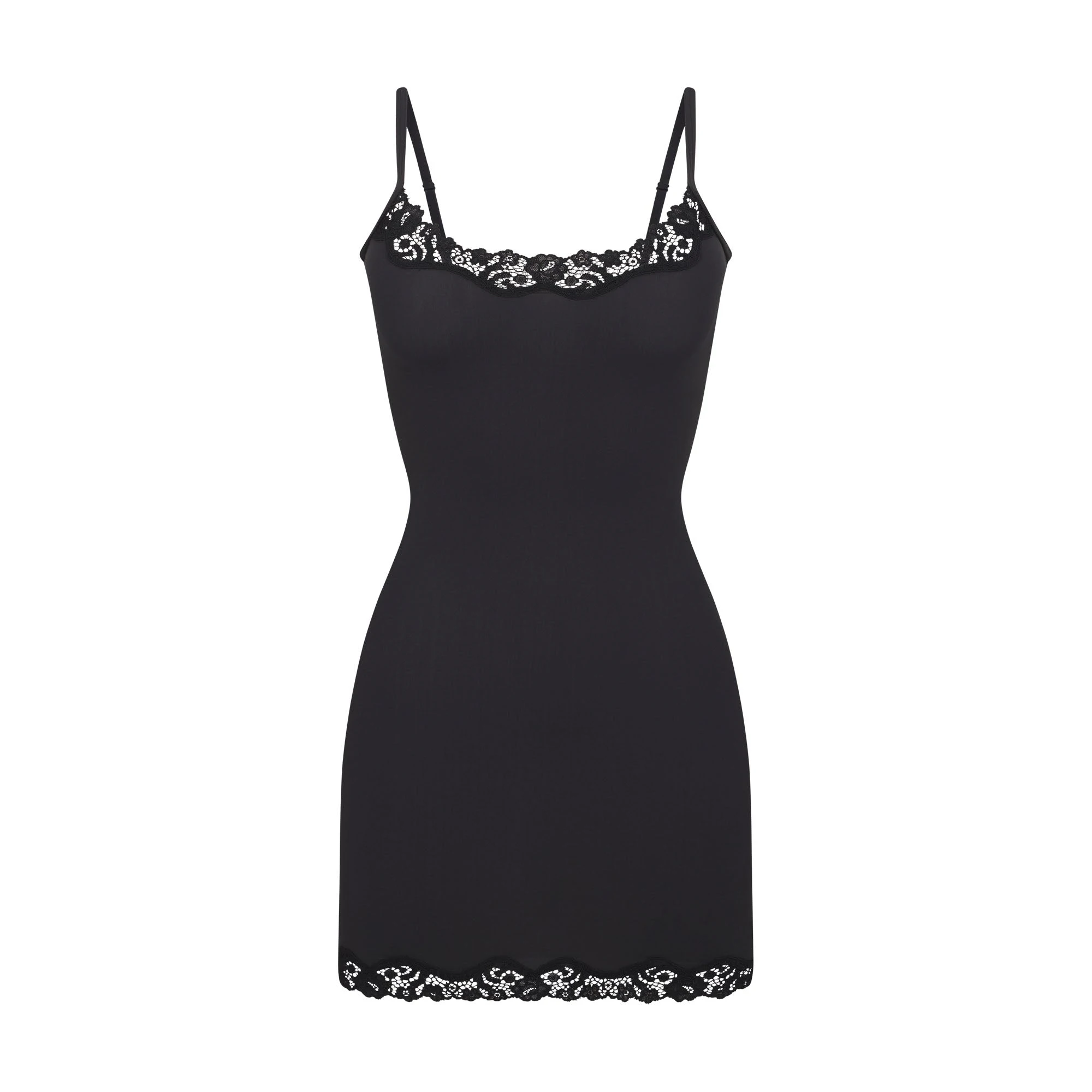 Skims Slip Dress | Onyx | Black | Fits Everybody Lace | L | Large | Women's Skims Slip Dress | Onyx | Black | Fits Everybody Lace | L | Large | Women's