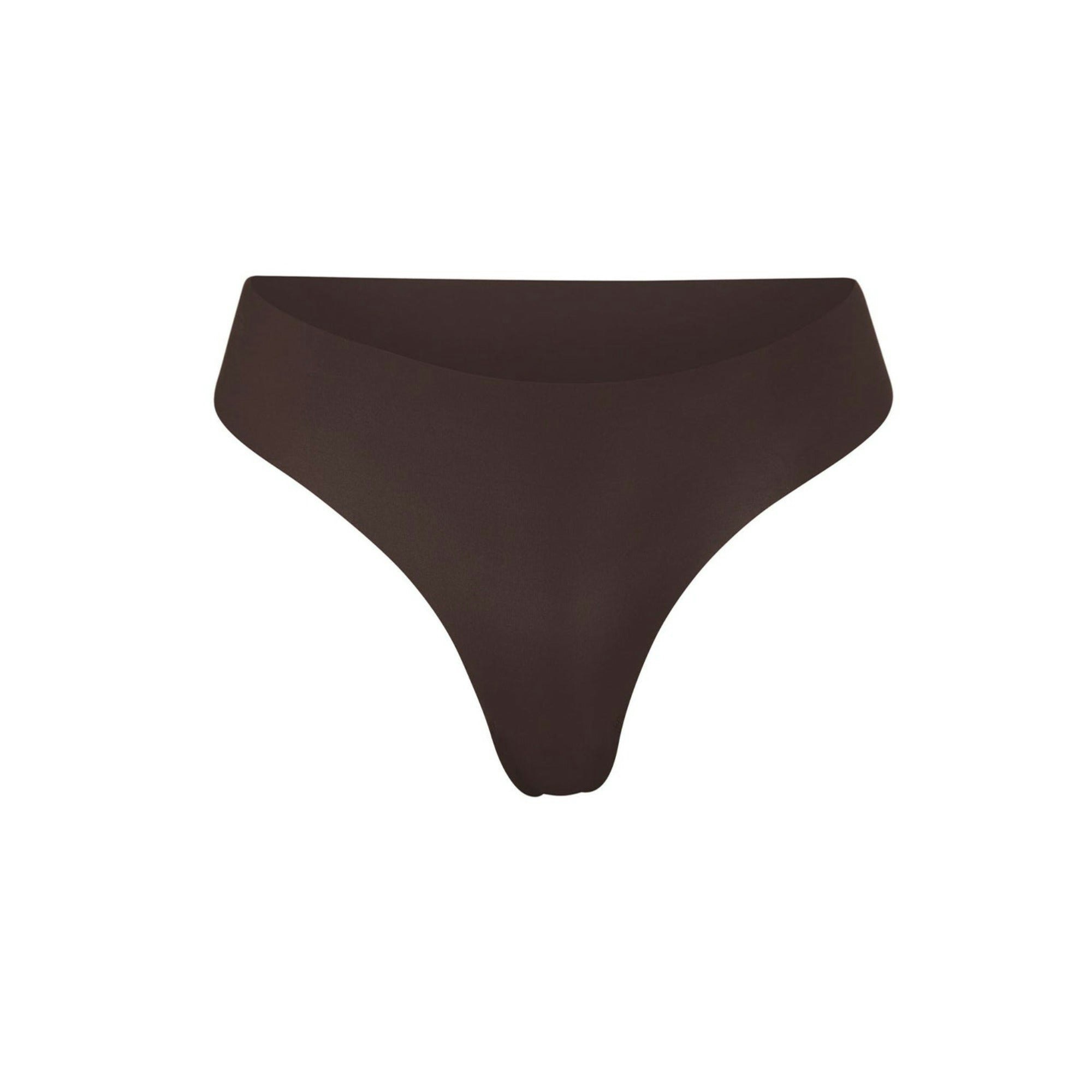 NAKED DIPPED THONG | COCOA (THONGS, PANTIES) LAYS FLAT ON A WHITE BACKGROUND | FLT