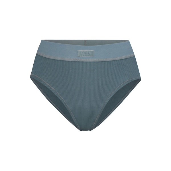 COTTON RIB BRIEF | KYANITE (BRIEFS, PANTIES) LAYS FLAT ON A WHITE BACKGROUND | FLT