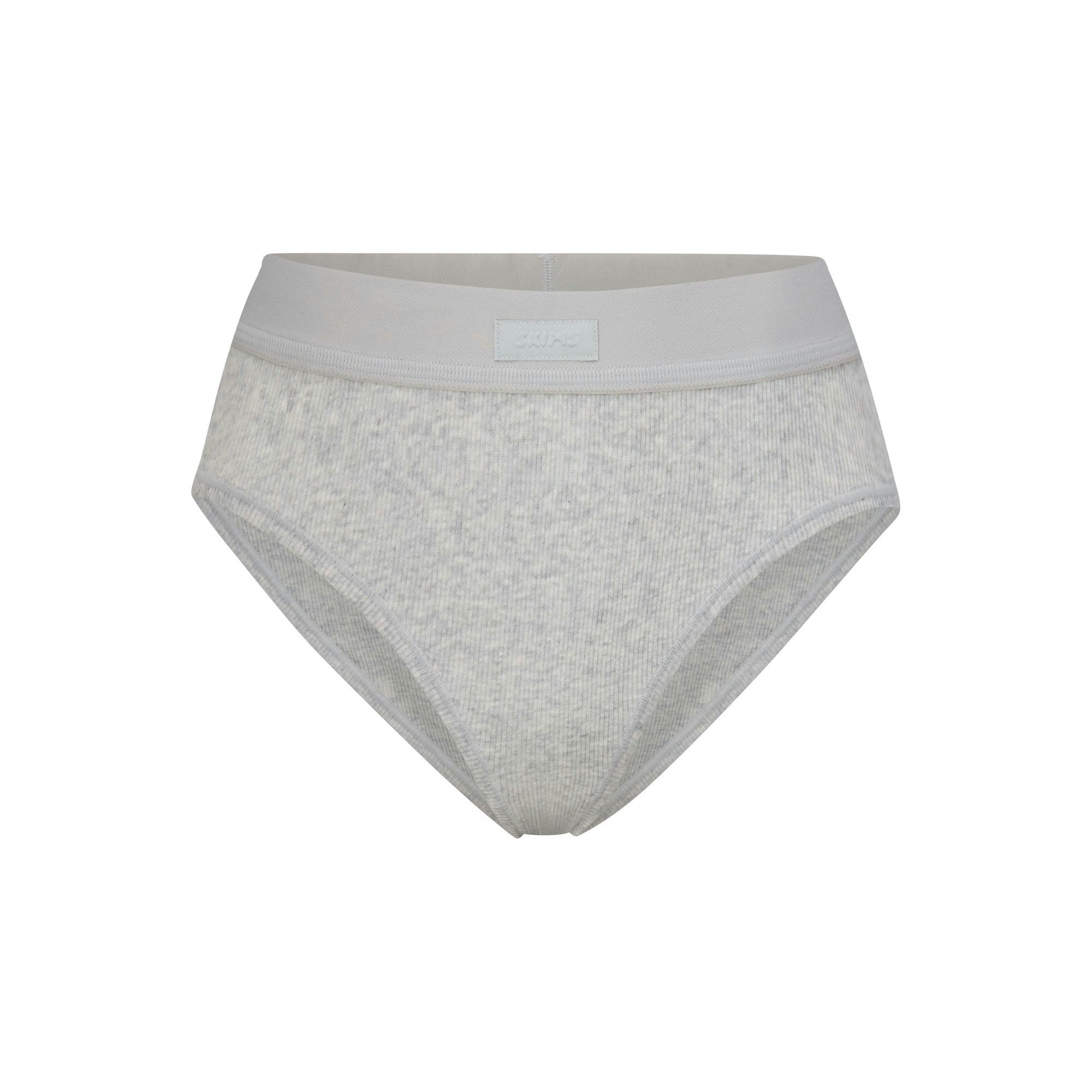 COTTON RIB BRIEF | LIGHT HEATHER GREY