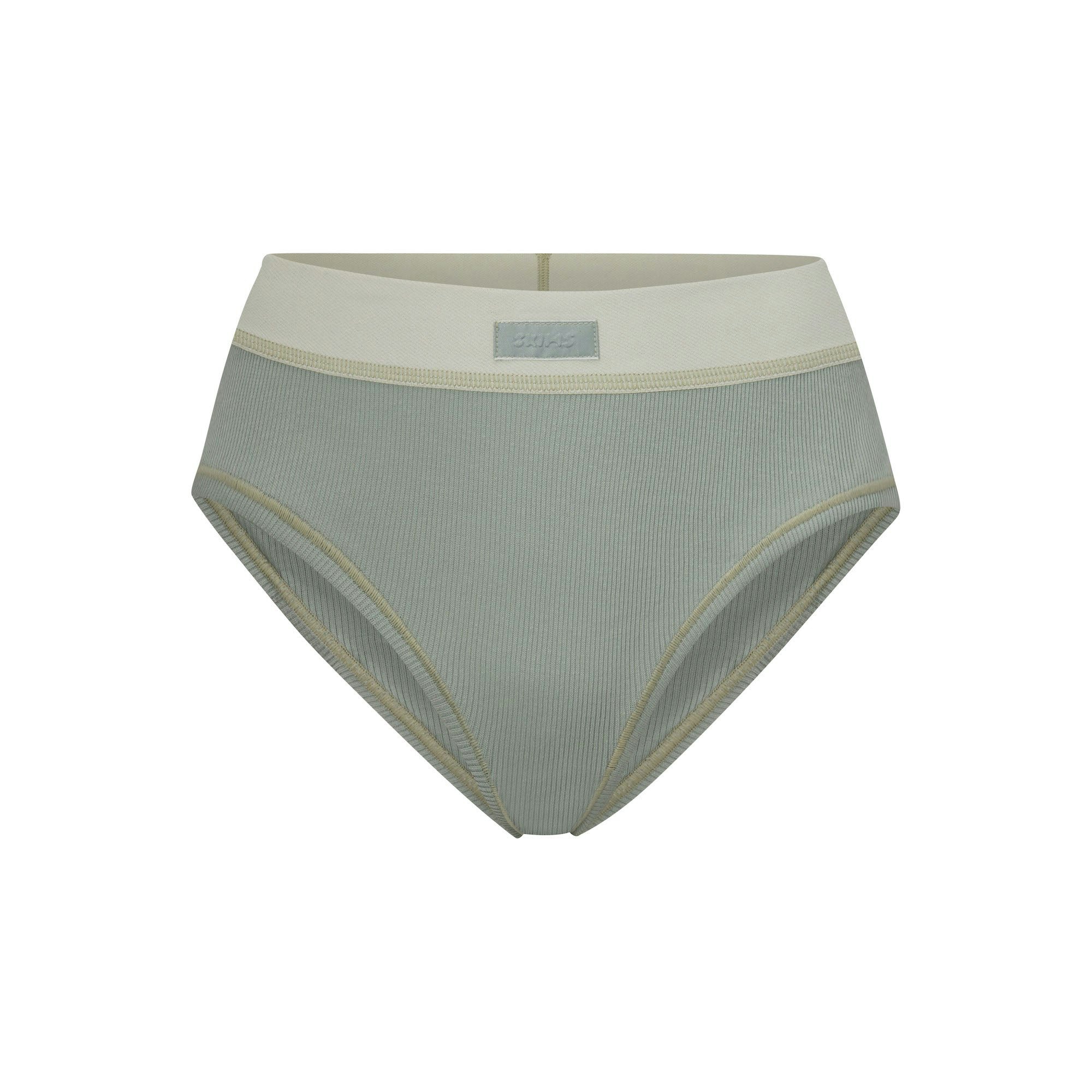 COTTON RIB BRIEF | MINERAL (BRIEFS, PANTIES) LAYS FLAT ON A WHITE BACKGROUND | FLT