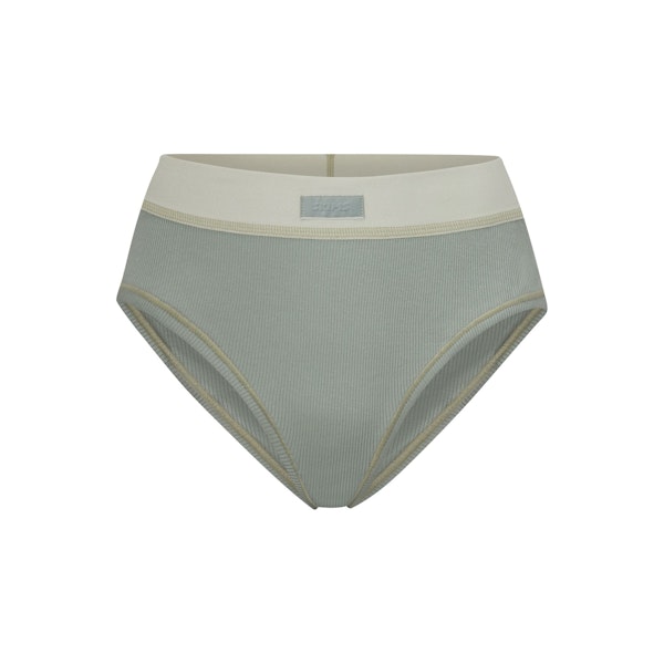 COTTON RIB BRIEF | MINERAL (BRIEFS, PANTIES) LAYS FLAT ON A WHITE BACKGROUND | FLT