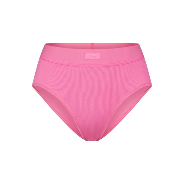 COTTON RIB BRIEF LAYS FLAT ON A WHITE BACKGROUND