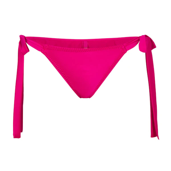 WOVEN SHINE TIE SIDE BRIEF LAYS FLAT ON A WHITE BACKGROUND