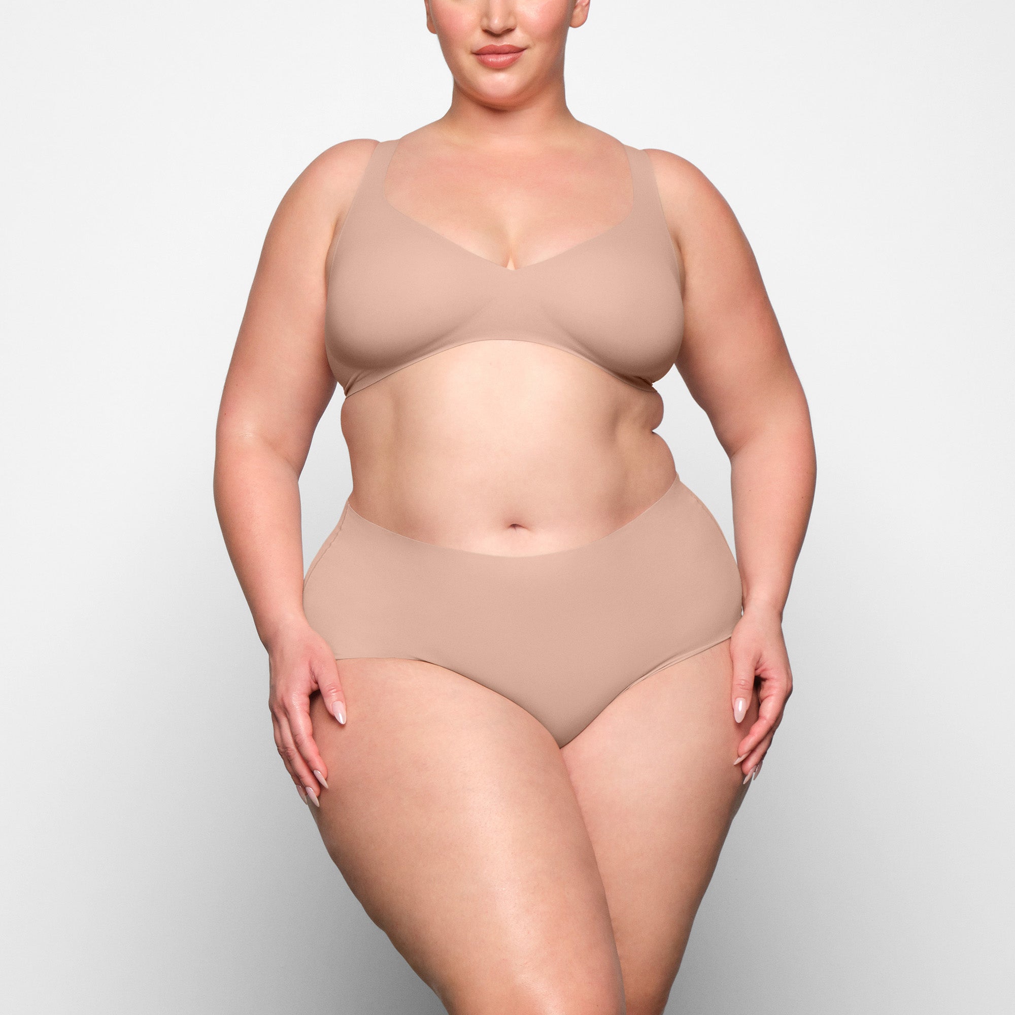 NAKED BOY SHORT WORN ON A MODEL IN FRONT VIEW | SEE SIZE: 2X, 3X, 4X