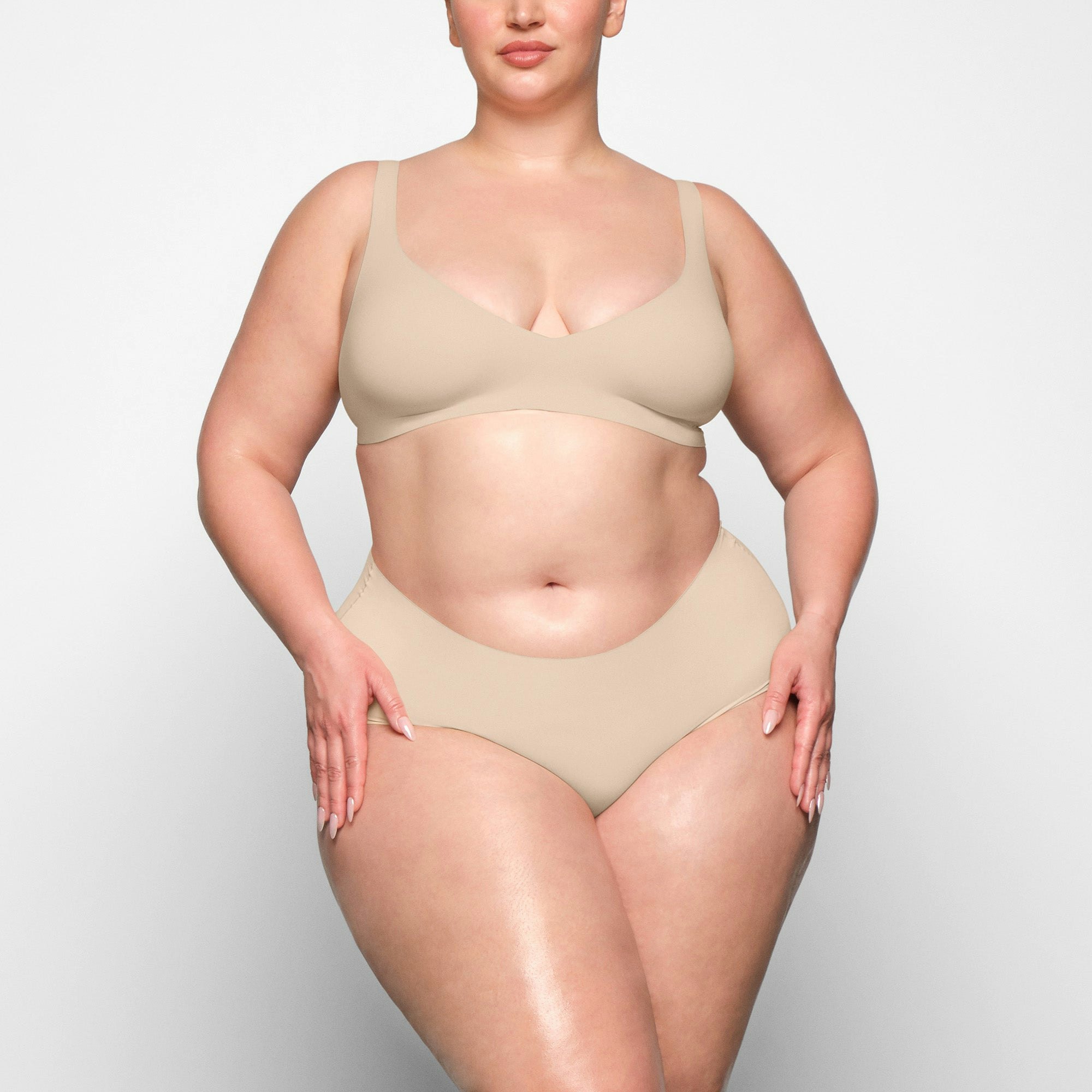 NAKED BOY SHORT WORN ON A MODEL IN FRONT VIEW | SEE SIZE: 2X, 3X, 4X