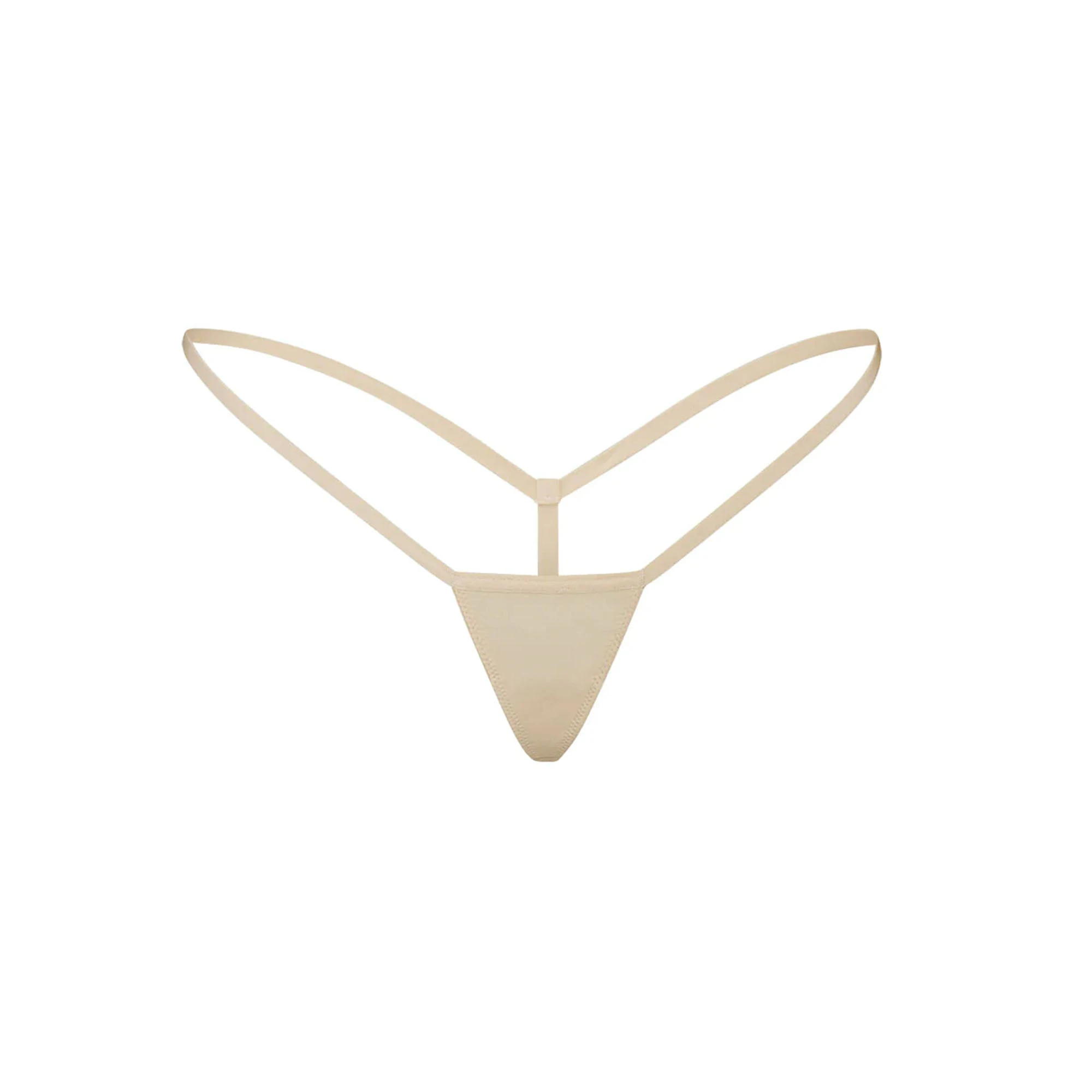 FITS EVERYBODY MICRO THONG | SAND (THONGS, PANTIES) LAYS FLAT ON A WHITE BACKGROUND | FLT