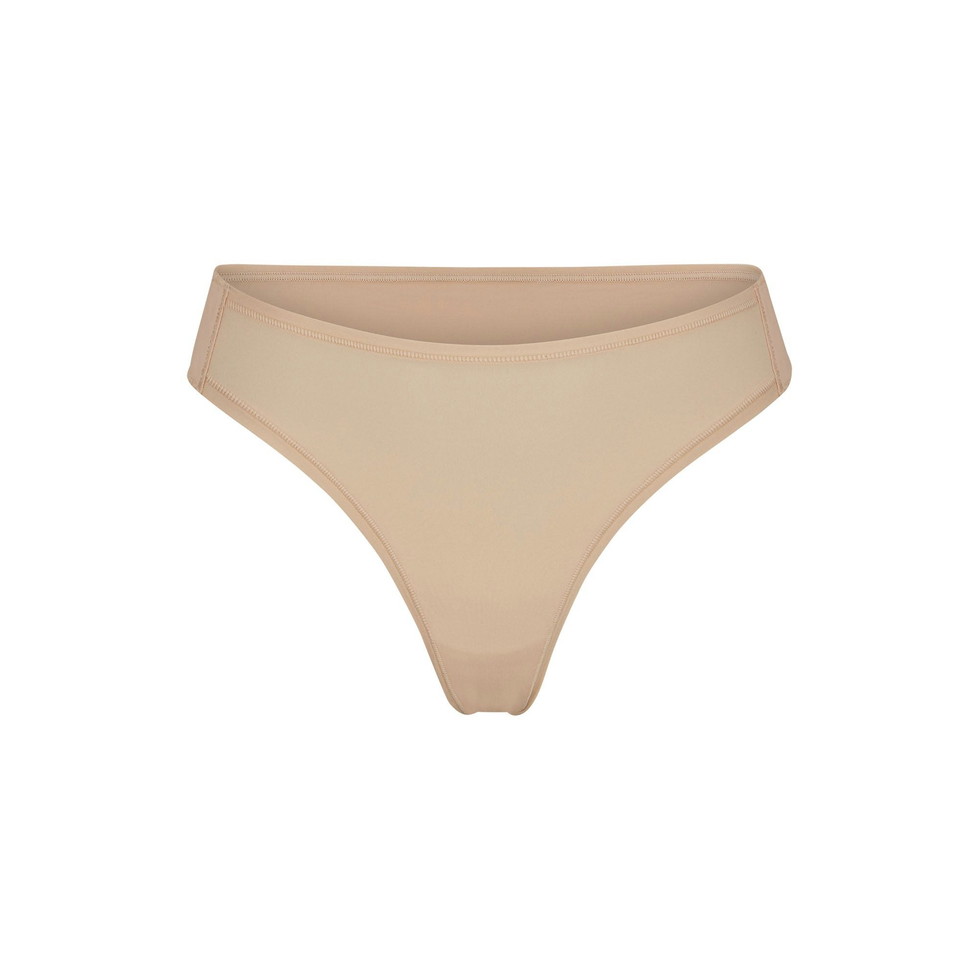 ADAPTIVE FITS EVERYBODY THONG | CLAY (ADAPTIVE PANTIES) LAYS FLAT ON A WHITE BACKGROUND | FLT