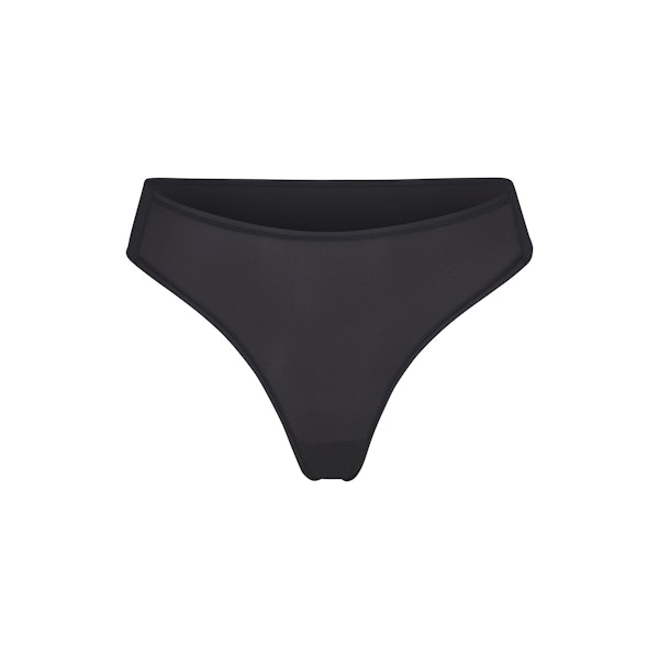 ADAPTIVE FITS EVERYBODY THONG | ONYX (ADAPTIVE PANTIES) LAYS FLAT ON A WHITE BACKGROUND | FLT