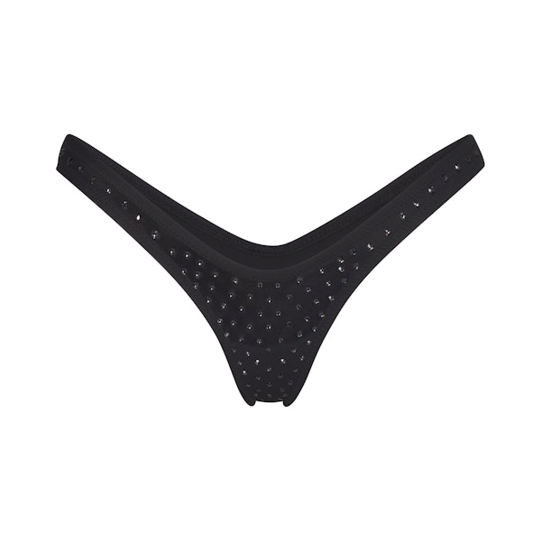 SPARKLE JERSEY MINI THONG LAYS FLAT ON A WHITE BACKGROUND | FLT