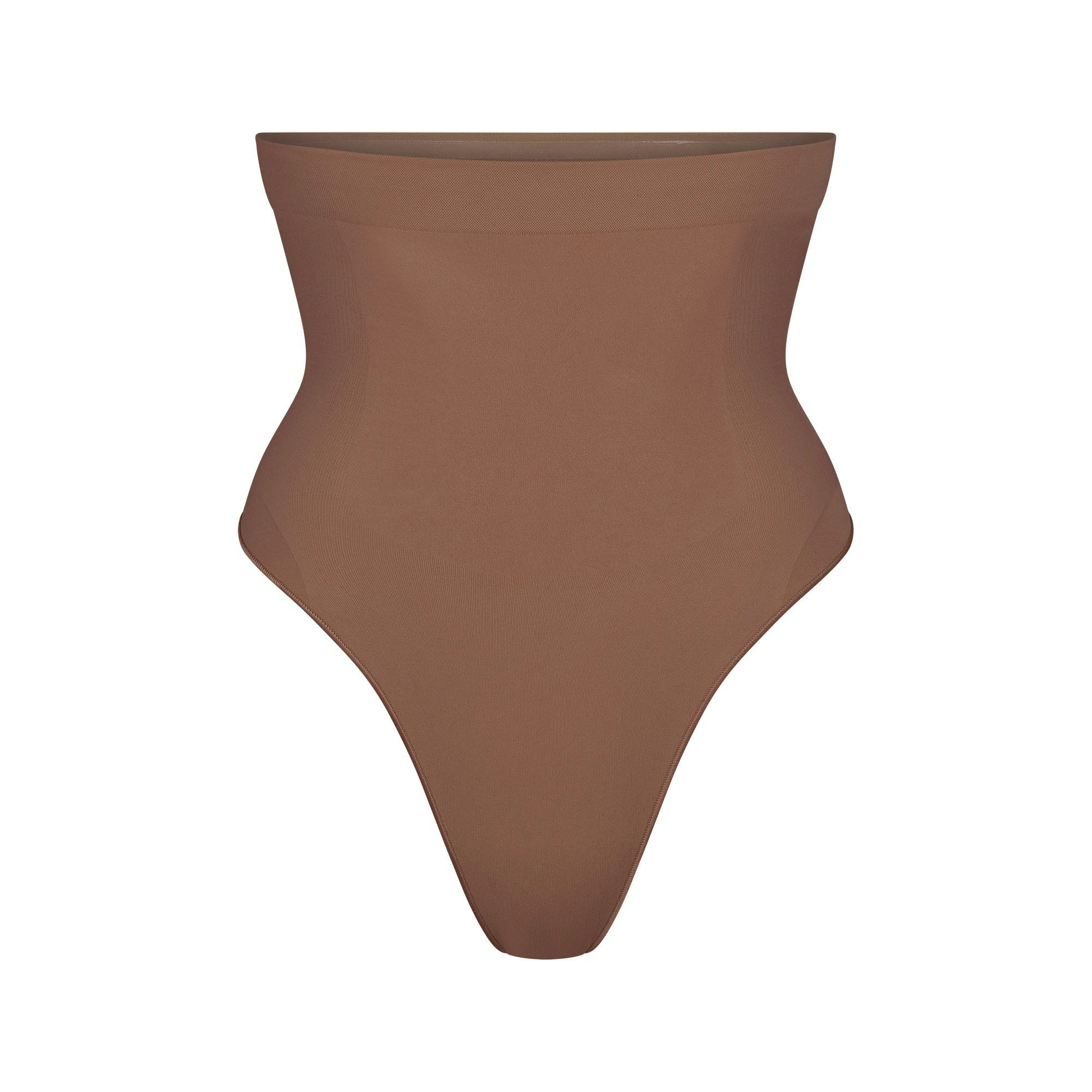 SEAMLESS SCULPT HIGH-WAISTED THONG | JASPER (SHAPEWEAR THONGS, PANTIES) LAYS FLAT ON A WHITE BACKGROUND | FLT