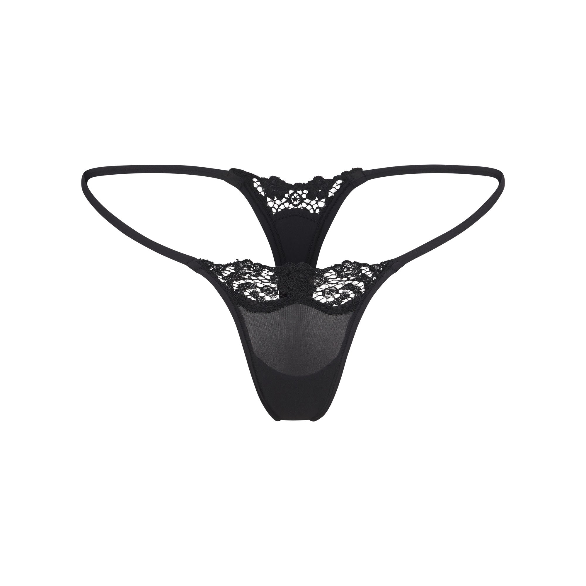 【SKIMS】Lace Thong FITS EVERYBODY LACE STRING THONG | ONYX