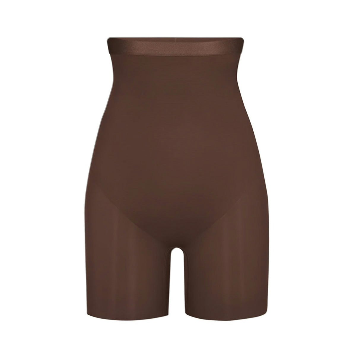 BARELY THERE MID THIGH SHORT LAYS FLAT ON A WHITE BACKGROUND | FLT