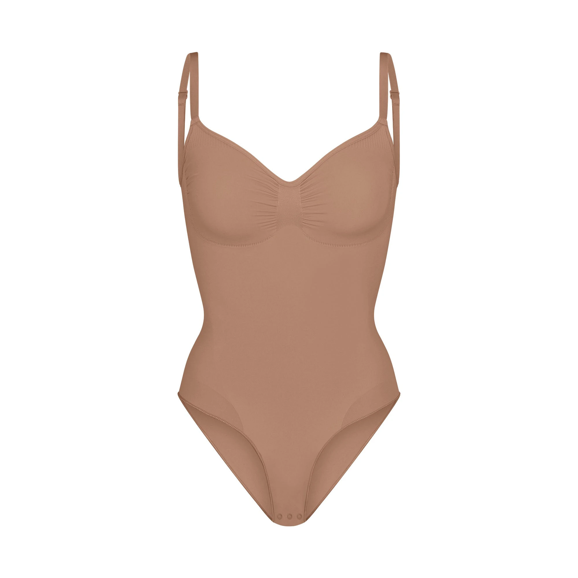 SEAMLESS SCULPT BRIEF BODYSUIT | SIENNA (SHAPEWEAR BODYSUITS) LAYS FLAT ON A WHITE BACKGROUND | FLT