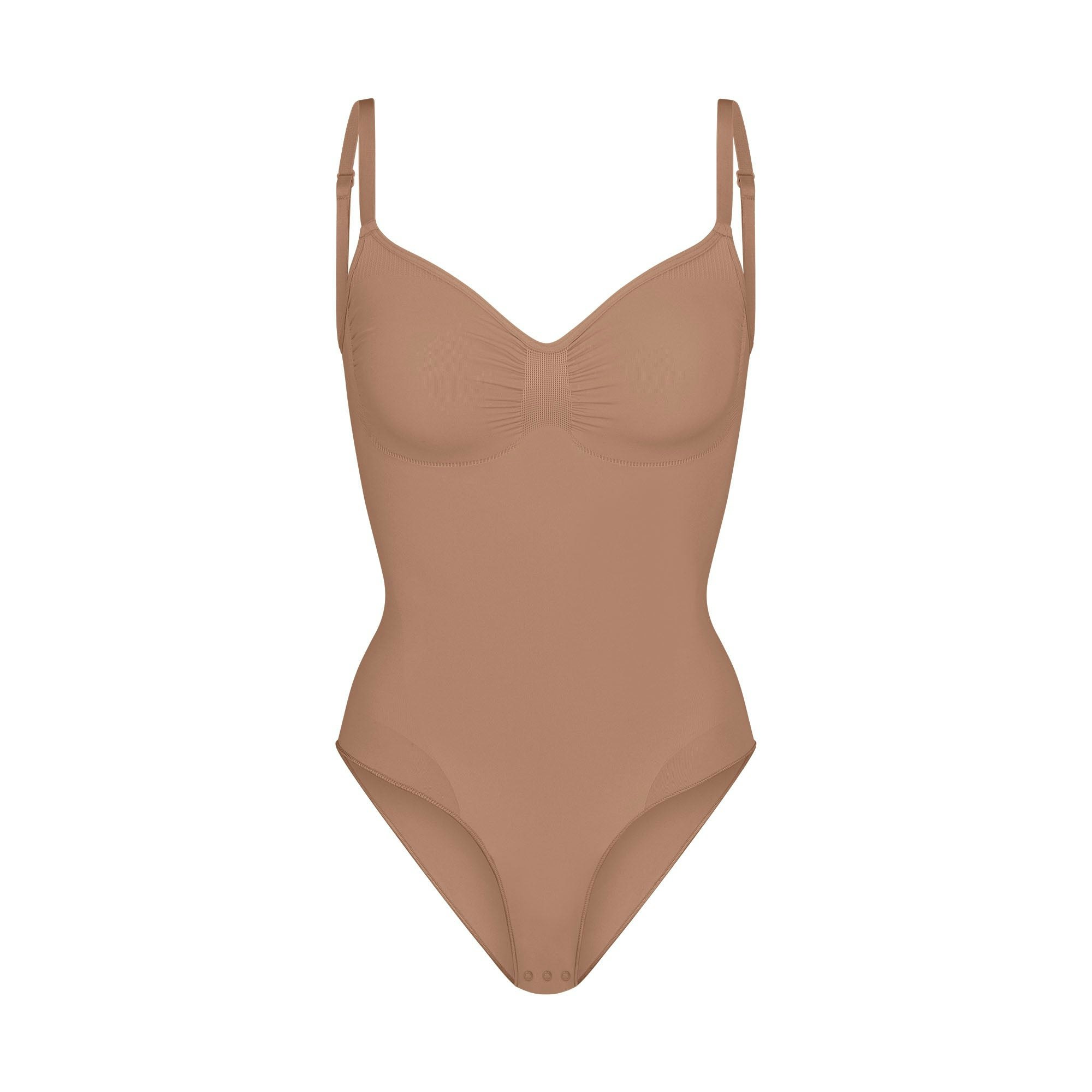 SEAMLESS SCULPT BRIEF BODYSUIT | SIENNA (SHAPEWEAR BODYSUITS) LAYS FLAT ON A WHITE BACKGROUND | FLT