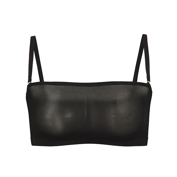 SHEER SCULPT BANDEAU LAYS FLAT ON A WHITE BACKGROUND