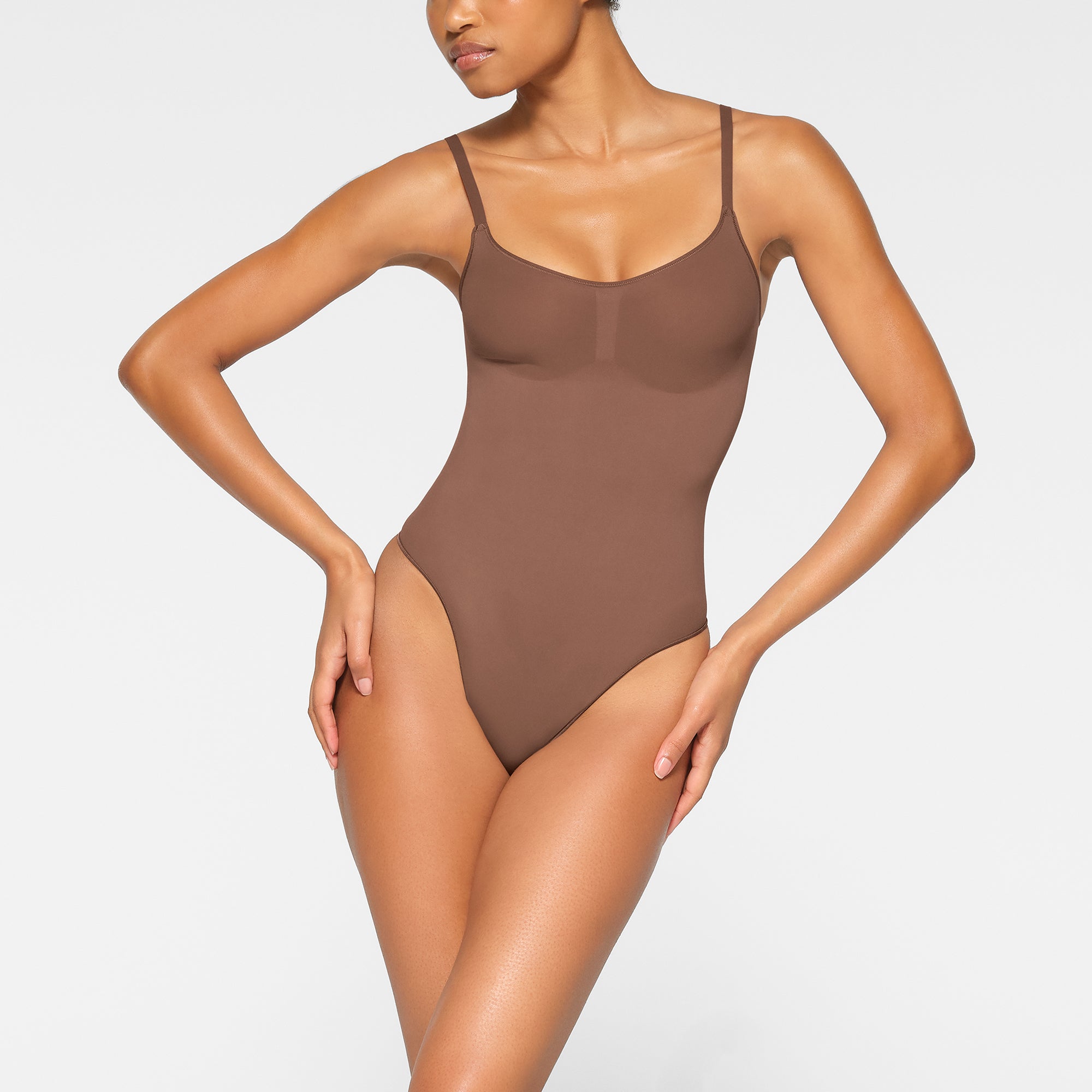 NWT Skims Faux Leather Mock Neck Bodysuit Jasper - shops Size S