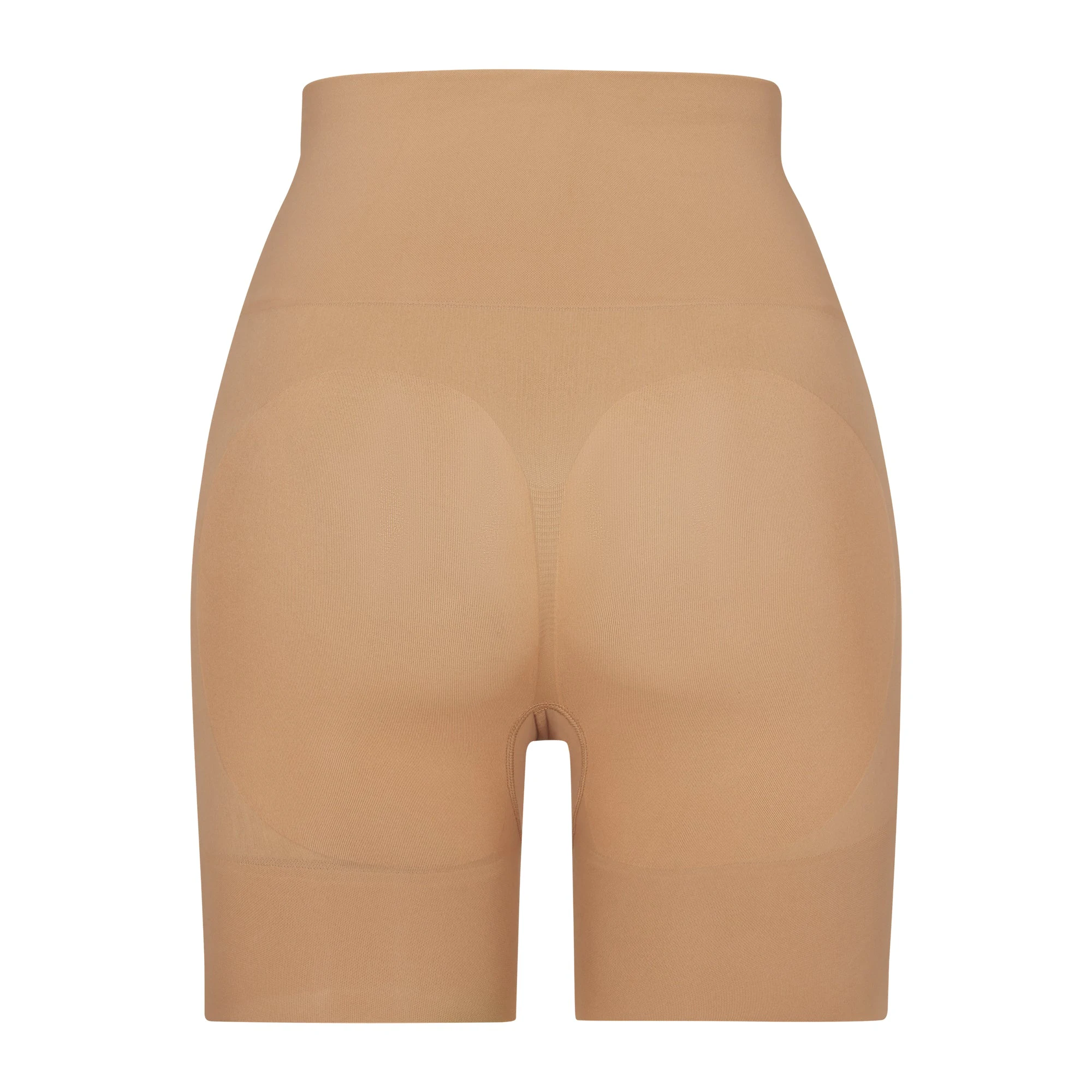 BUTT ENHANCING SHORT LAYS FLAT ON A WHITE BACKGROUND