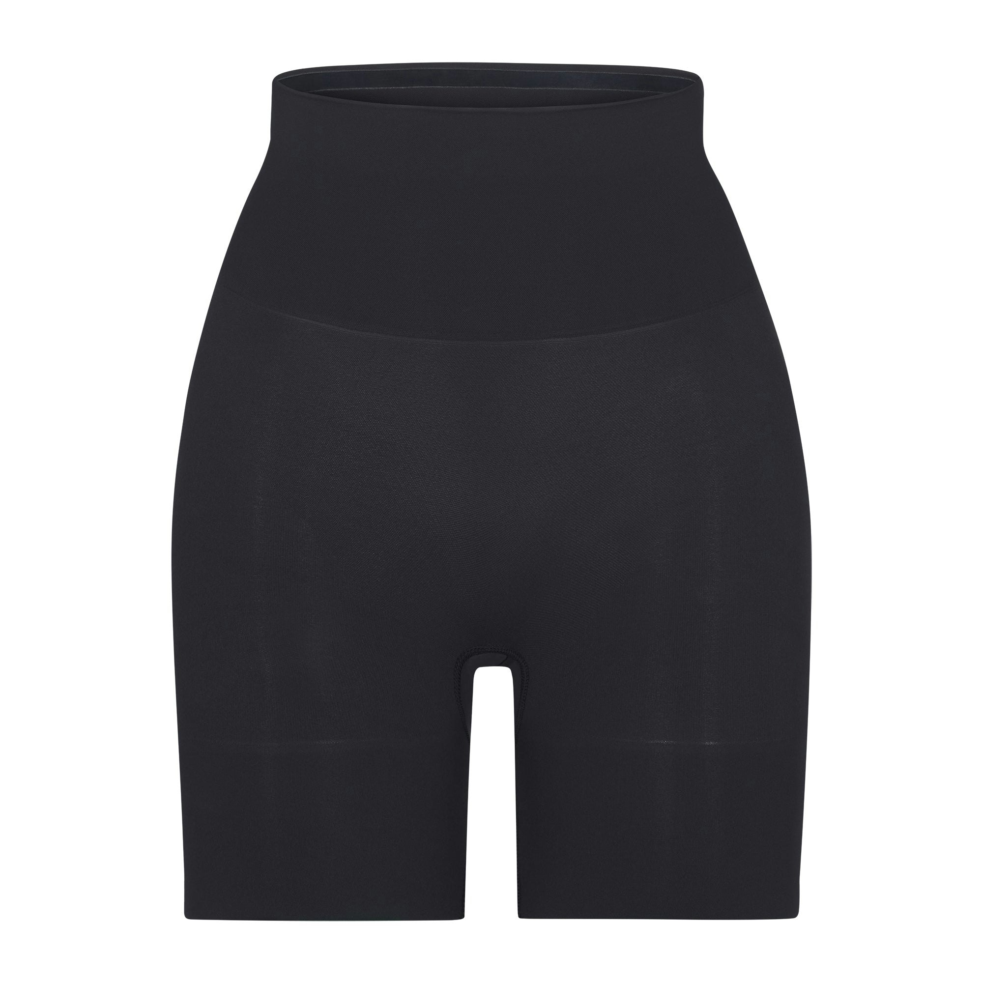 BUTT ENHANCING SHORT | ONYX (SHAPEWEAR SHORTS, SHAPEWEAR) LAYS FLAT ON A WHITE BACKGROUND | FLT