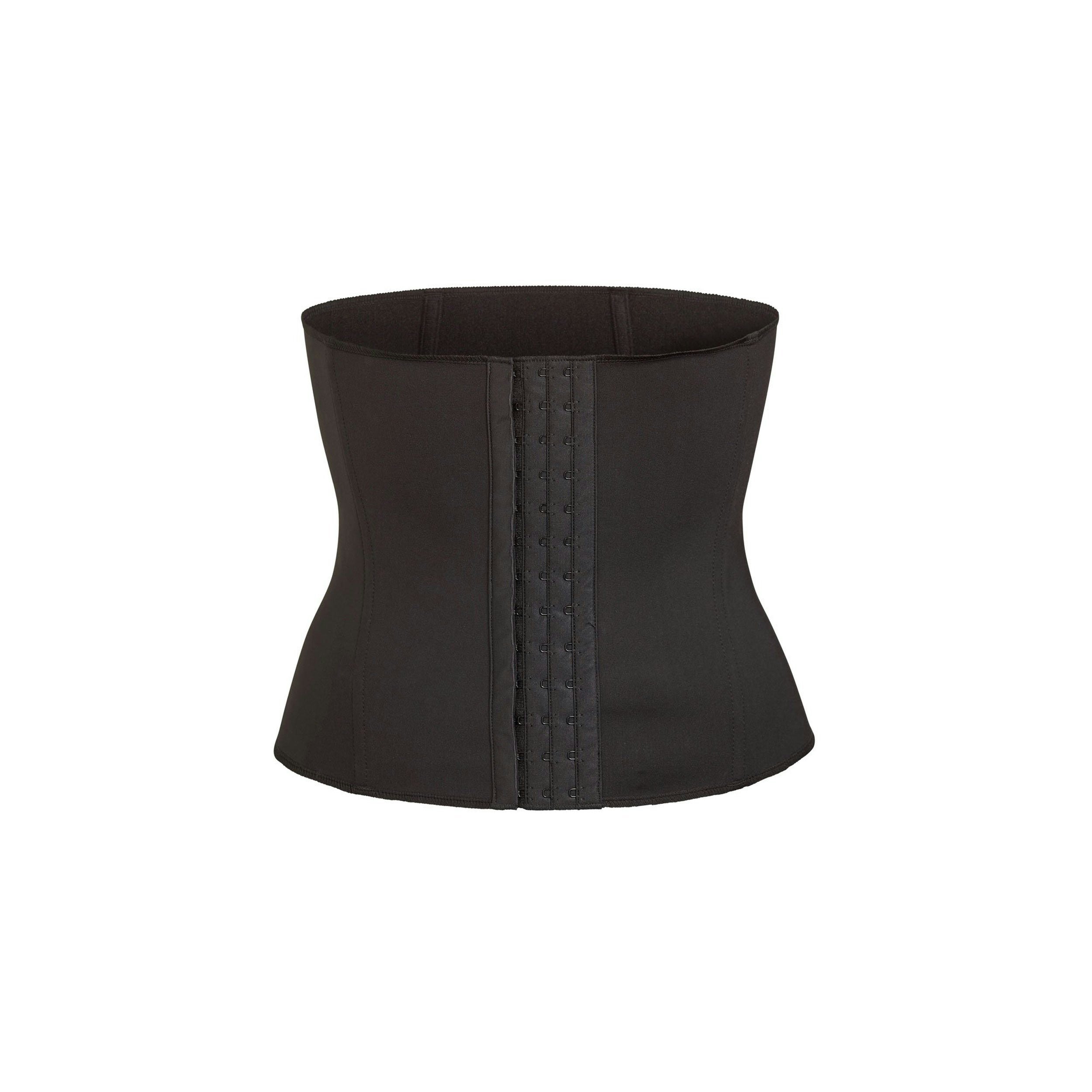 WAIST TRAINER | ONYX (WAIST TRAINERS, SHAPEWEAR) LAYS FLAT ON A WHITE BACKGROUND | FLT