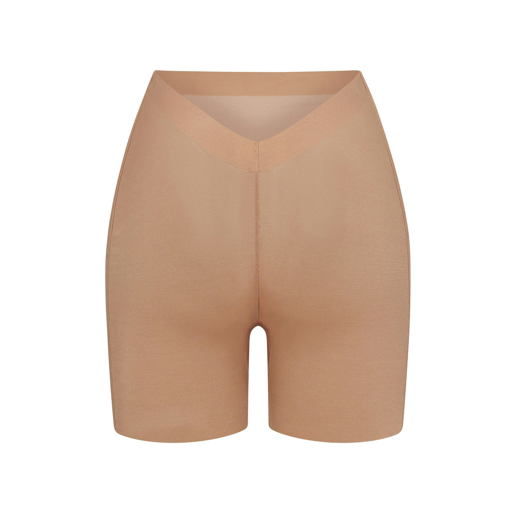 SHEER SCULPT LOW BACK SHORT | OCHRE ADDITIONAL FABRIC DETAILS