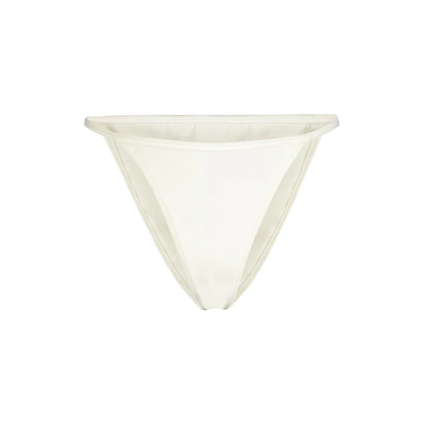 COTTON JERSEY STRING BIKINI LAYS FLAT ON A WHITE BACKGROUND