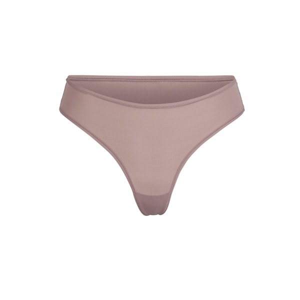 FITS EVERYBODY THONG | UMBER (THONGS, PANTIES) LAYS FLAT ON A WHITE BACKGROUND | FLT